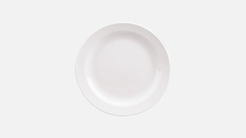 Plate flat round with rim 17.9 cm