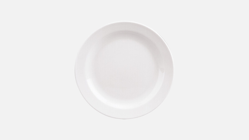 Plate flat round with rim 19.4 cm
