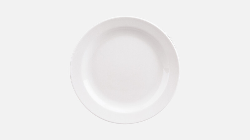 Plate flat round with rim 23.6 cm