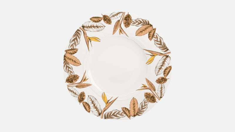 CREATE - Teller flach rund Fahne Relief - Speiseteller 29cm