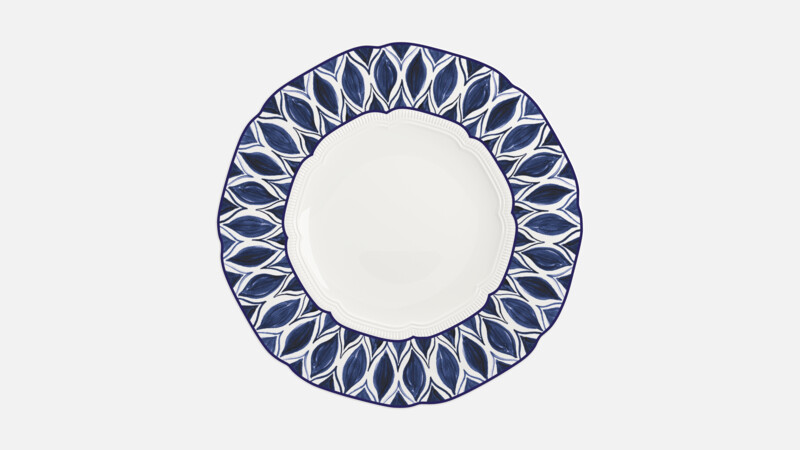 CREATE - Teller flach rund Fahne Relief - Speiseteller 29cm