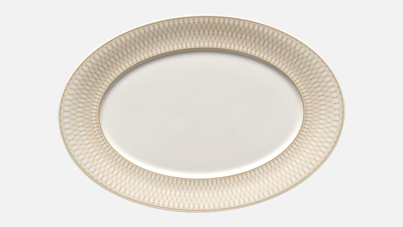 DELIGHT - Platte oval Fahne - Servierplatte 34x23cm